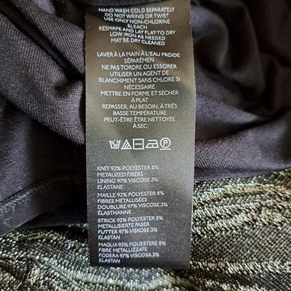 By ANTHROPOLOGIE Metallic Sleeveless Mock-Neck Sweater Mini Dress XL Petite - Picture 12 of 12